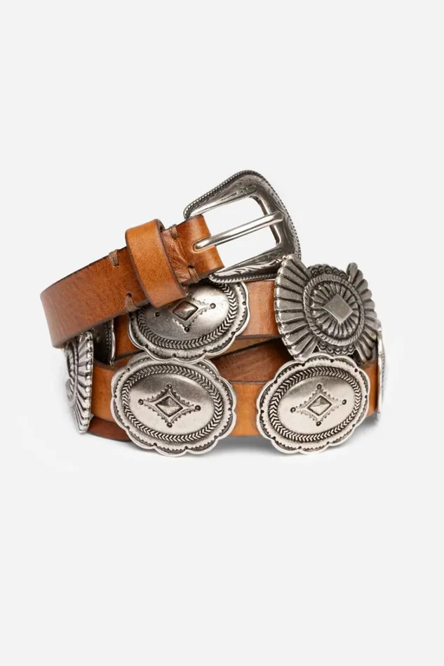 Women SALONE ITALIAN LEATHER CONCH BELT Cognac Johnny Was Belts Women SALONE ITALIAN LEATHER CONCH BELT Cognac Johnny Was Belts