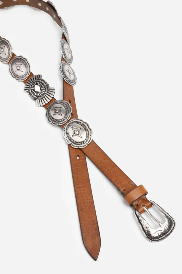 Women SALONE ITALIAN LEATHER CONCH BELT Cognac Johnny Was Belts Women SALONE ITALIAN LEATHER CONCH BELT Cognac Johnny Was Belts