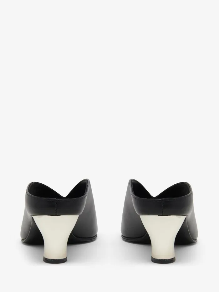 Women Sandals And Slides Alexander McQueen Armadillo Mule Blacksilvergold