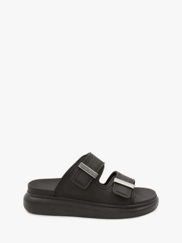 Women Sandals And Slides Alexander McQueen Hybrid Slide Blacksilver