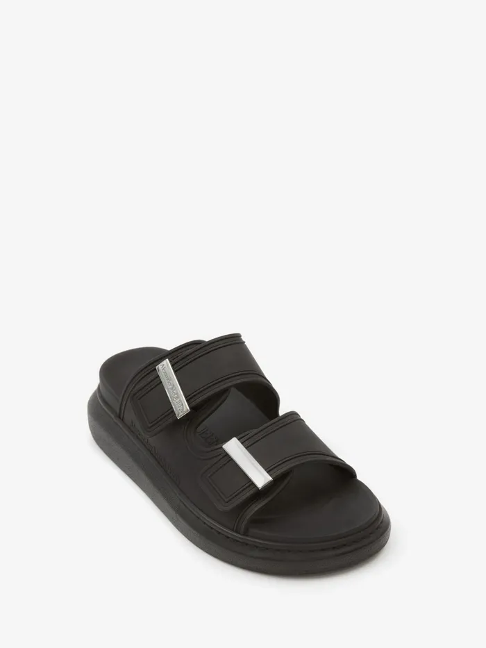 Women Sandals And Slides Alexander McQueen Hybrid Slide Blacksilver