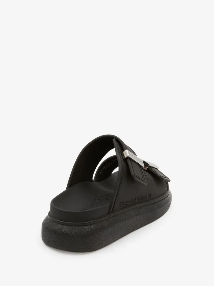 Women Sandals And Slides Alexander McQueen Hybrid Slide Blacksilver