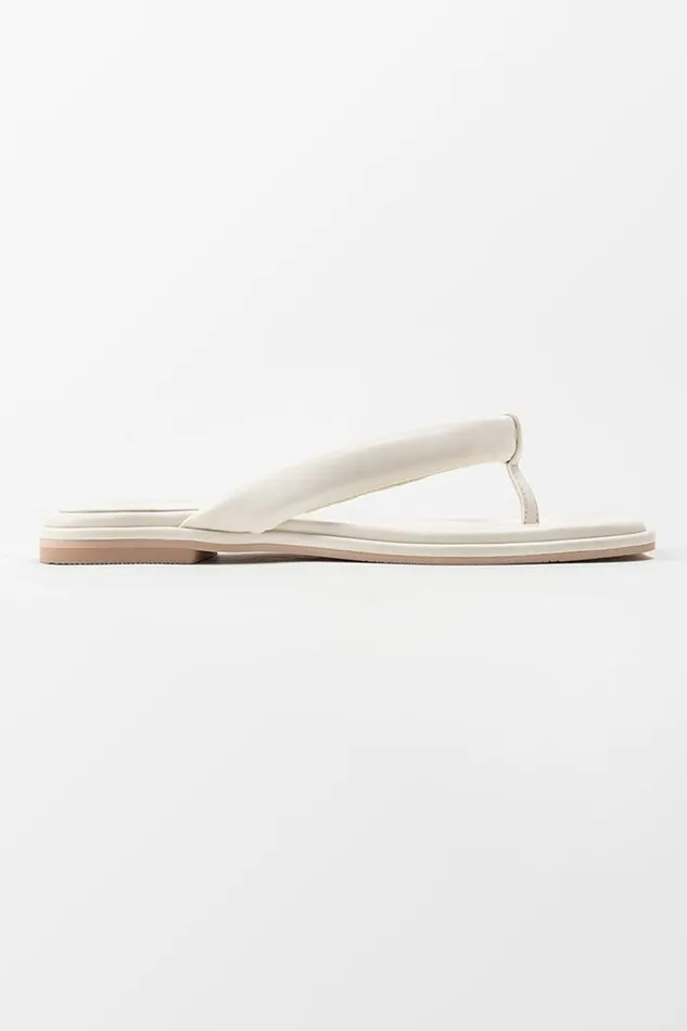 Women Sandals Cupshe Sweetpea Minimalist Thong Sandals White