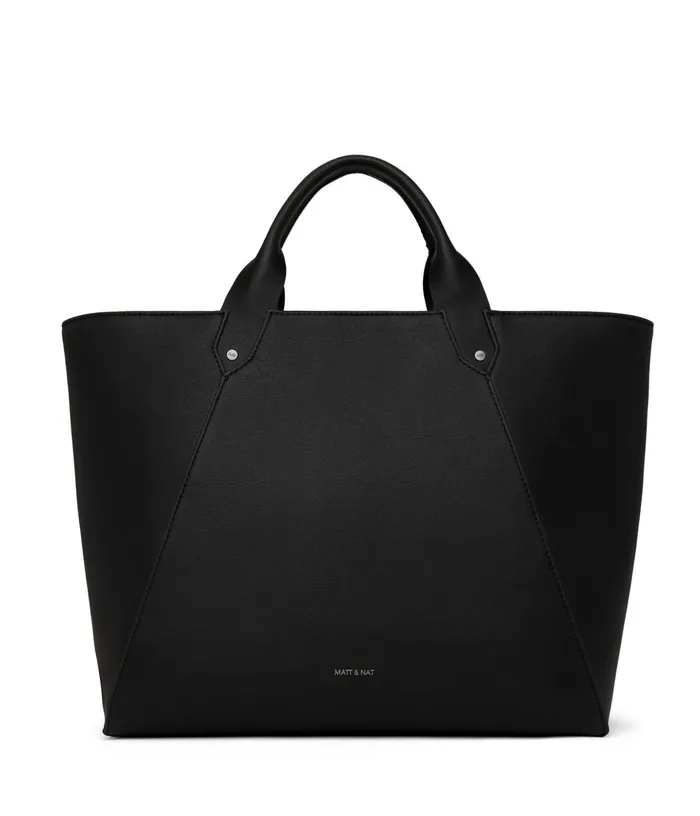 Women Selen Large Vegan Tote Bag 8211 Vintage Black Matt and Nat Totes