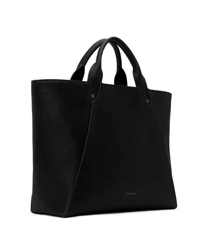 Women Selen Large Vegan Tote Bag 8211 Vintage Black Matt and Nat Totes