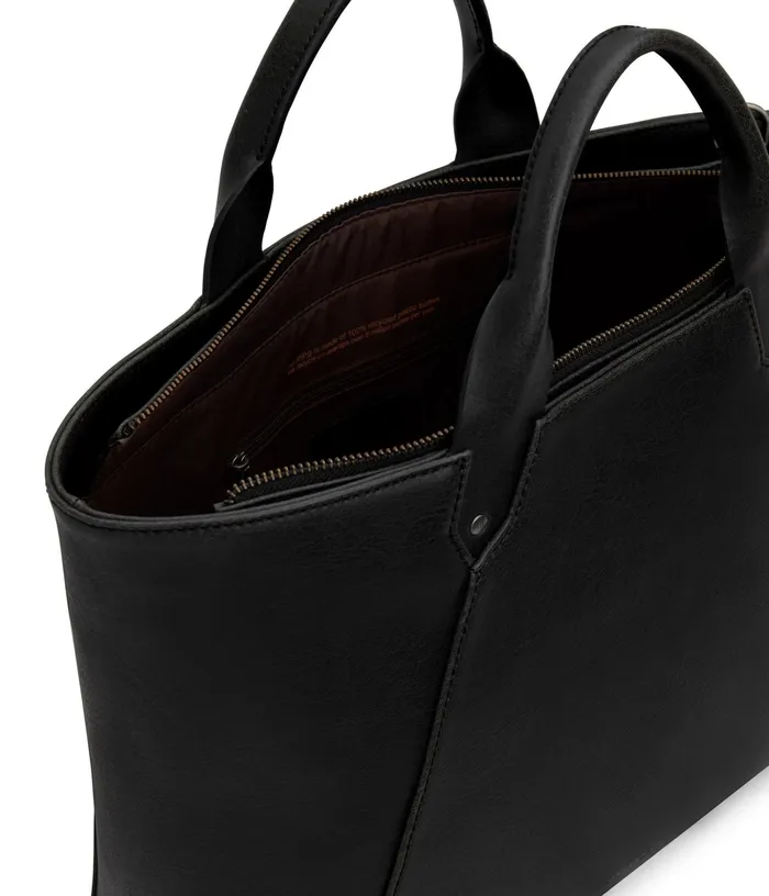 Women Selen Large Vegan Tote Bag 8211 Vintage Black Matt and Nat Totes