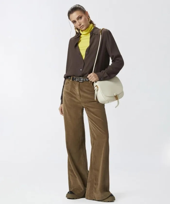 Women Shirts And Blouses Pinko Shirt In Silkblend Crepe De Chine Brownafrica Earth Women Shirts And Blouses Pinko Shirt In Silkblend Crepe De Chine Brownafrica Earth