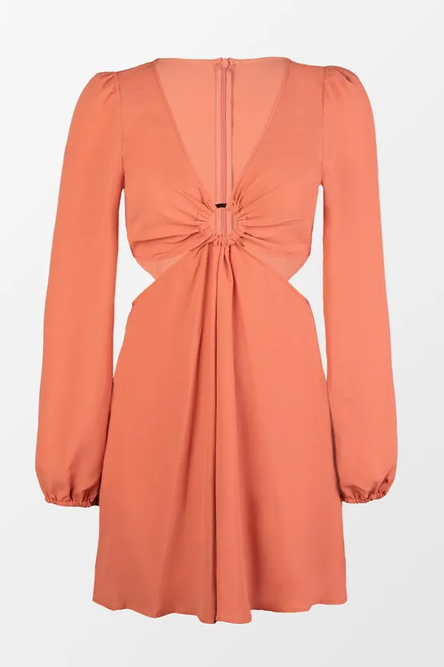 Women Short Dresses Cupshe Nicole Cut Out Plunge Dress Orange
