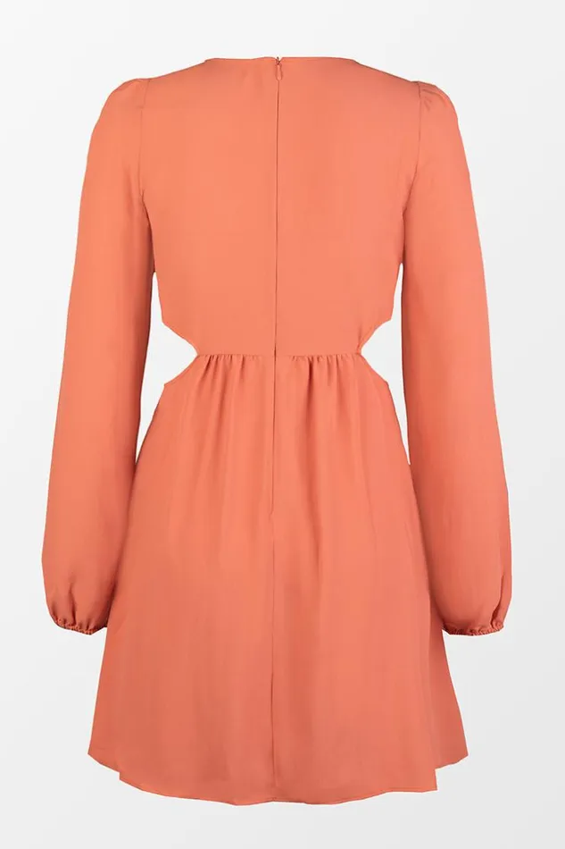 Women Short Dresses Cupshe Nicole Cut Out Plunge Dress Orange