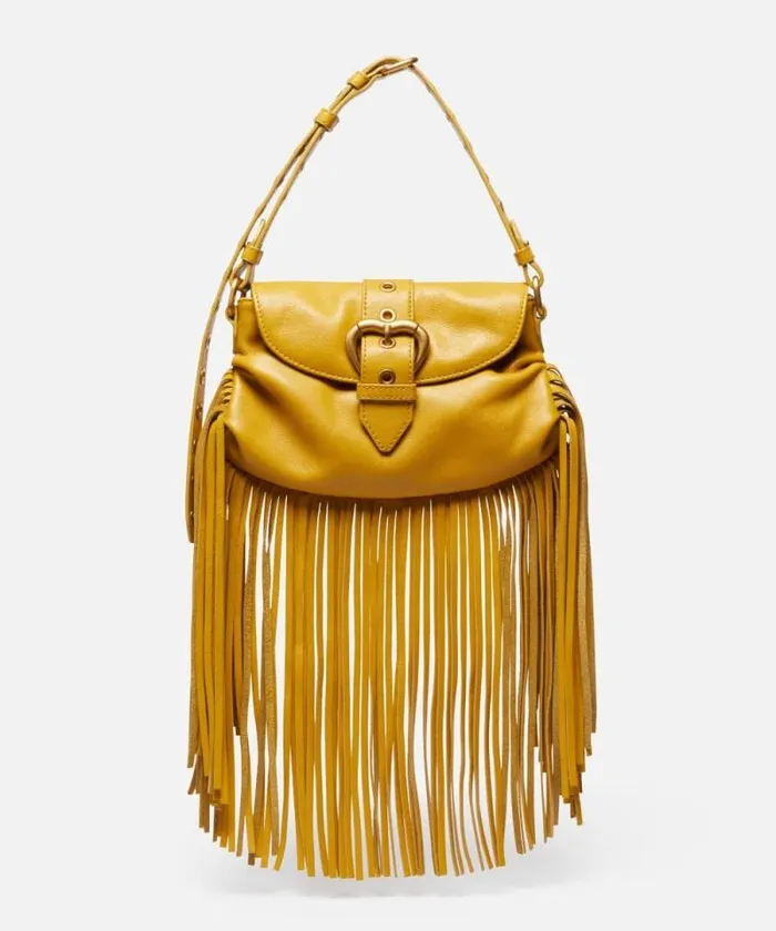 Women Shoulder Bags Pinko Jolene Mini Shoulder Bag With Long Fringing China Yellowantiquegold Women Shoulder Bags Pinko Jolene Mini Shoulder Bag With Long Fringing China Yellowantiquegold