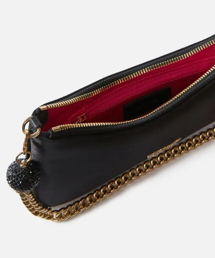 Women Shoulder Bags Pinko Small Satin Shoulder Bag Blackgold Women Shoulder Bags Pinko Small Satin Shoulder Bag Blackgold