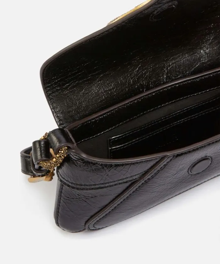 Women Shoulder Bags Pinko Vintage Leather 520 Baby Shoulder Bag Blackantique Gold Women Shoulder Bags Pinko Vintage Leather 520 Baby Shoulder Bag Blackantique Gold
