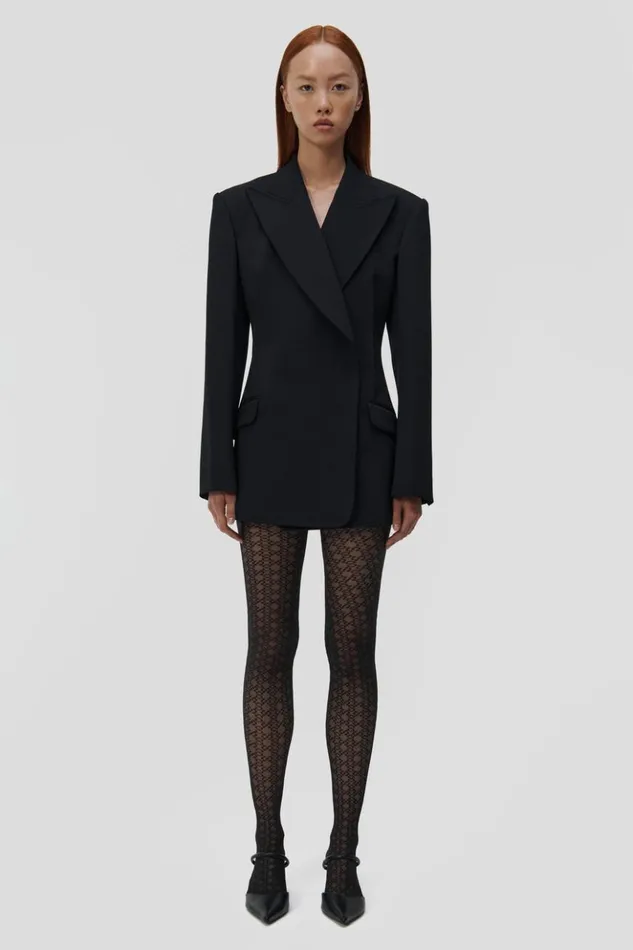 Women SIMKHAI Wolford Logo Tights Black Jonathan Simkhai Knitwear