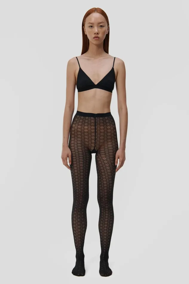 Women SIMKHAI Wolford Logo Tights Black Jonathan Simkhai Knitwear