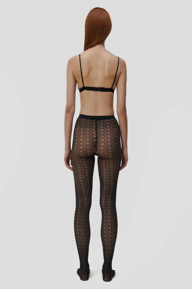 Women SIMKHAI Wolford Logo Tights Black Jonathan Simkhai Knitwear