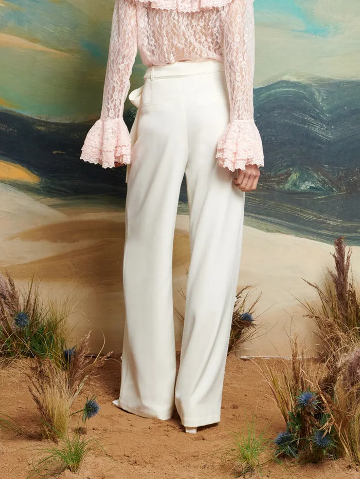 Women Sister Jane Bottoms DREAM Polo Pearl Trousers Vintage Cream