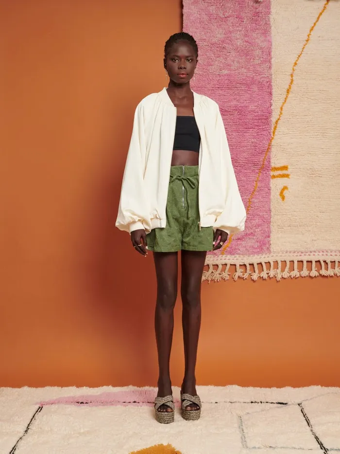 Women Sister Jane Bottoms Ghospell Lina HighWaisted Shorts Moss Green