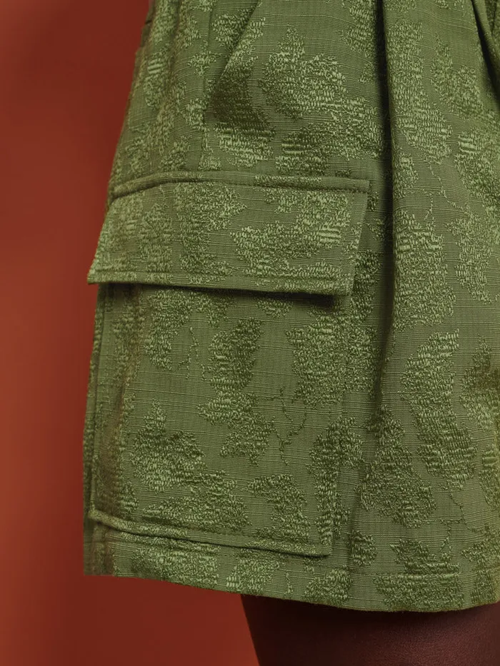 Women Sister Jane Bottoms Ghospell Lina HighWaisted Shorts Moss Green