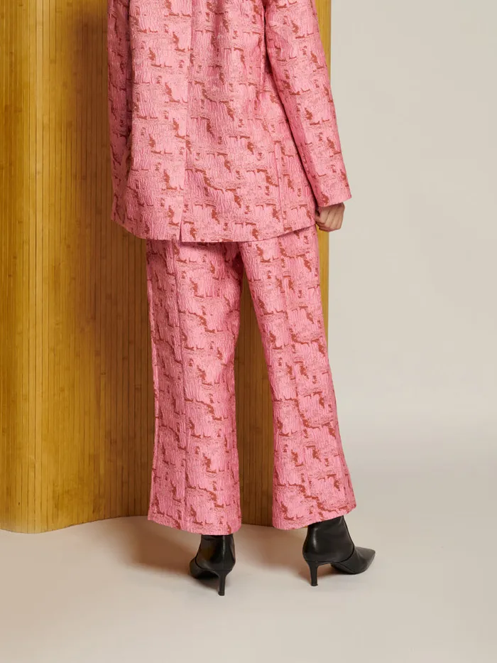 Women Sister Jane Bottoms Ghospell Tori Jacquard Trousers Flamingo Pink