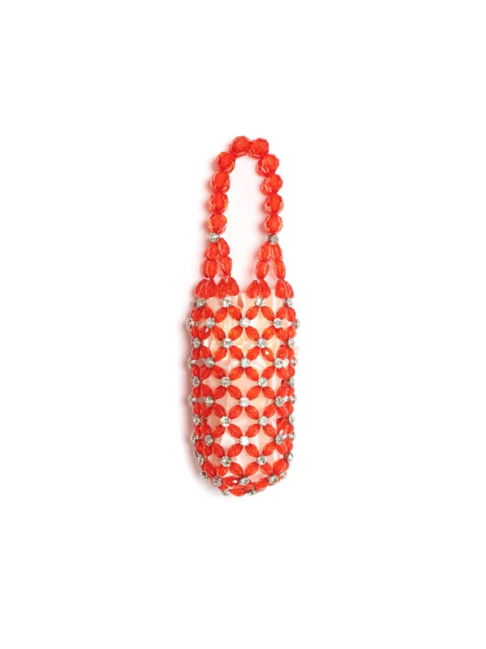 Women Sister Jane DREAM Cali Flower Bead Bag Cherry