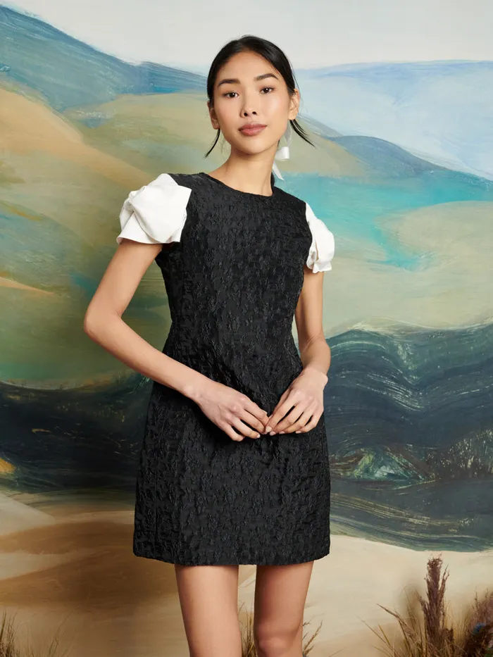 Women Sister Jane Dresses DREAM Paddock Jacquard Mini Dress Coal Black