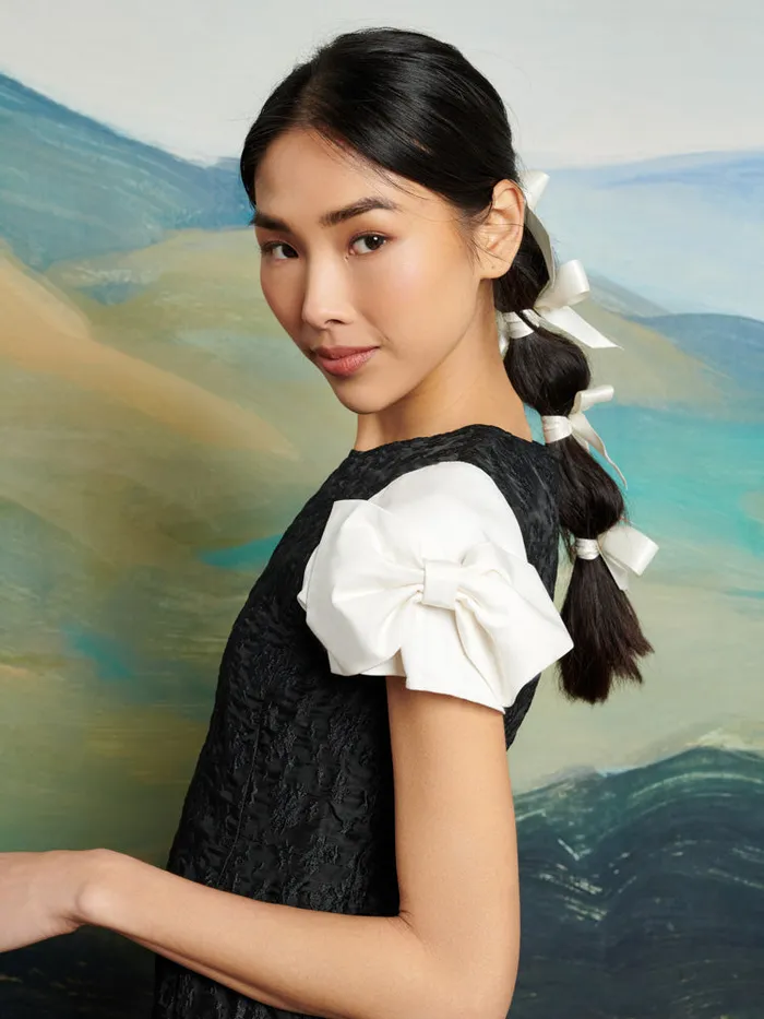 Women Sister Jane Dresses DREAM Paddock Jacquard Mini Dress Coal Black