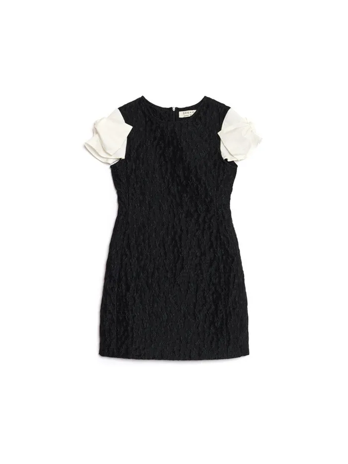 Women Sister Jane Dresses DREAM Paddock Jacquard Mini Dress Coal Black