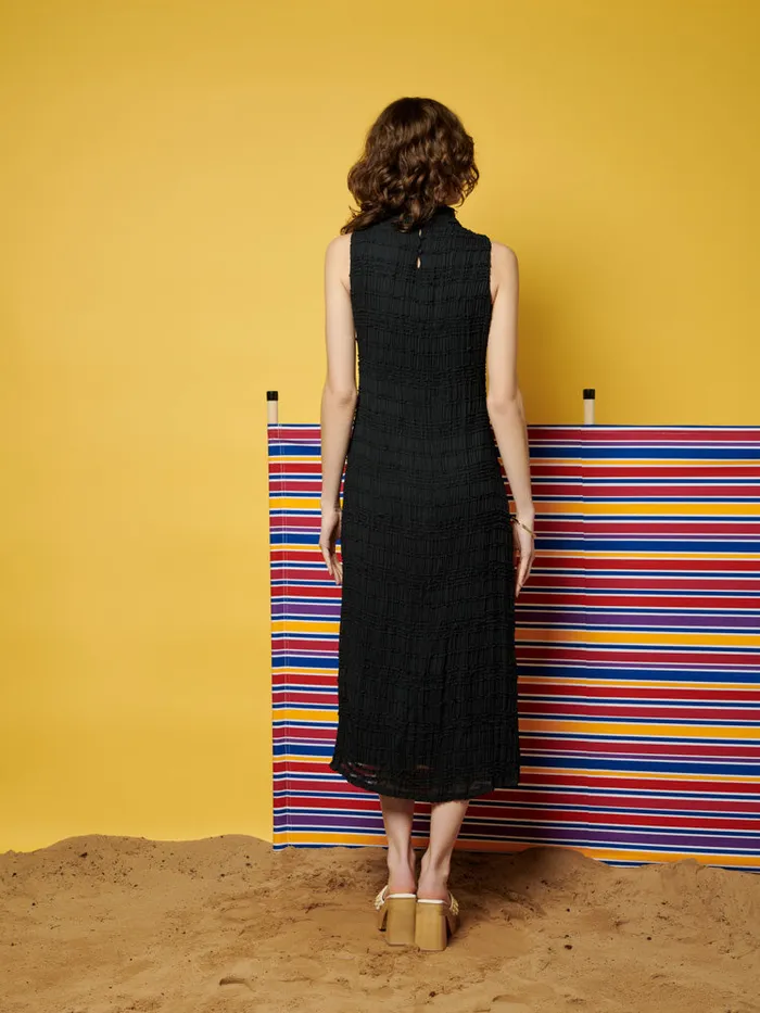 Women Sister Jane Dresses Ghospell Bridget Ruched Midi Dress Ink Black