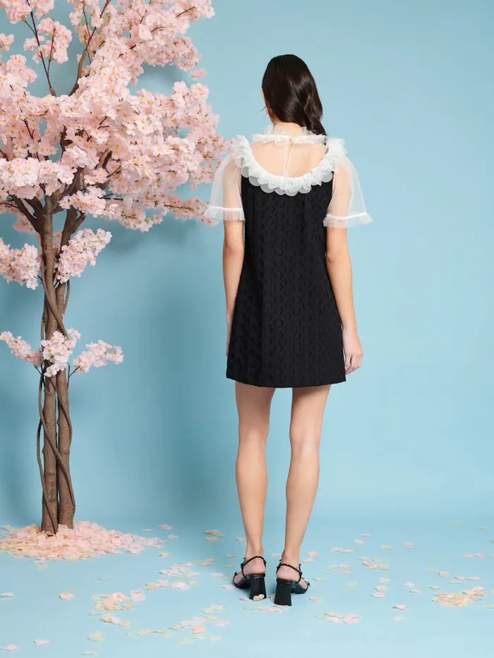 Women Sister Jane Dresses Mara Jacquard Mini Dress Coal Black