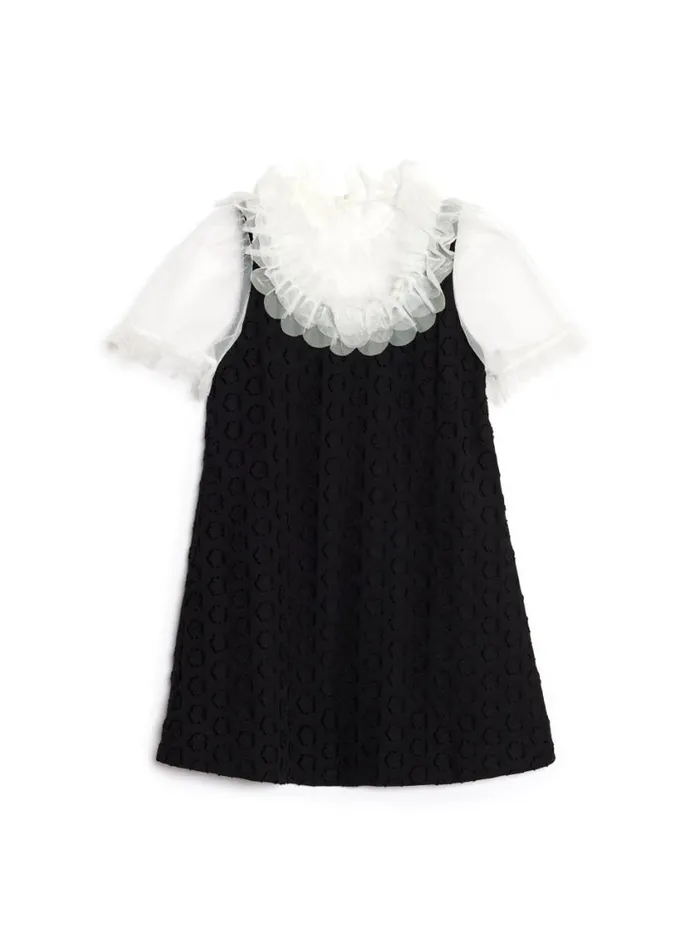 Women Sister Jane Dresses Mara Jacquard Mini Dress Coal Black