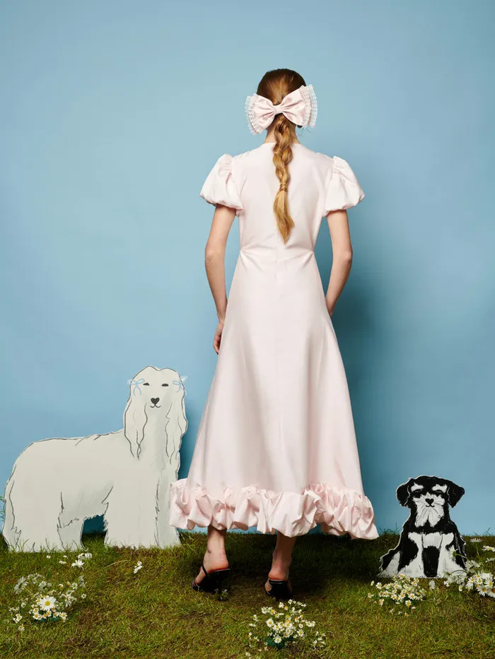Women Sister Jane Dresses Tilly Taffeta Midi Dress Pale Pink