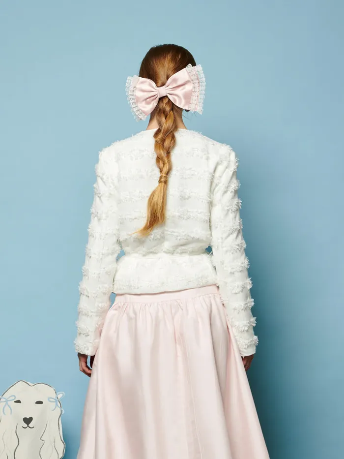 Women Sister Jane Jackets Lassie Tweed Jacket Pearled Ivory