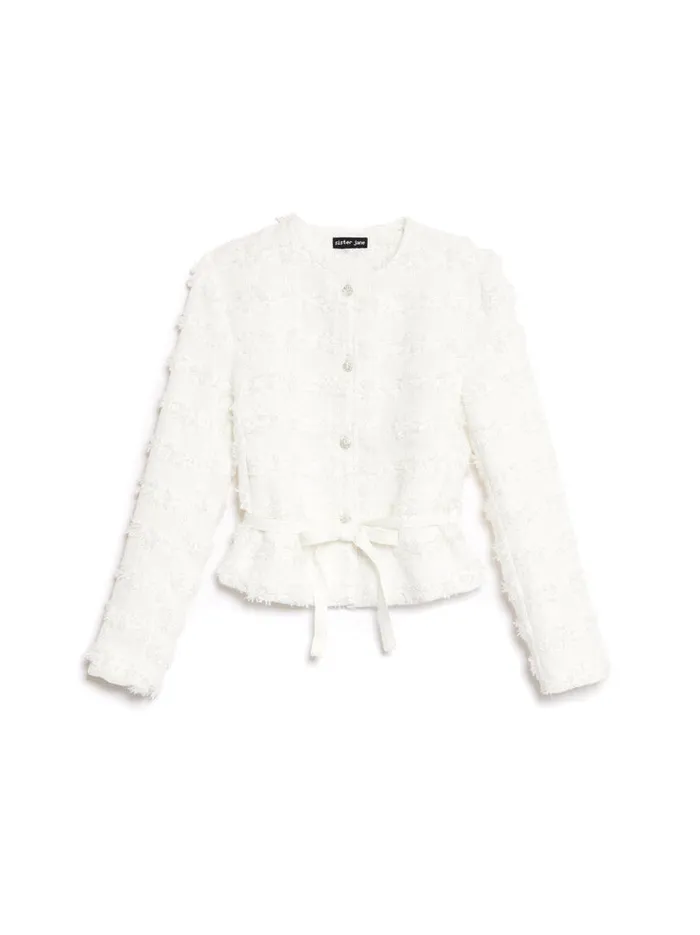 Women Sister Jane Jackets Lassie Tweed Jacket Pearled Ivory