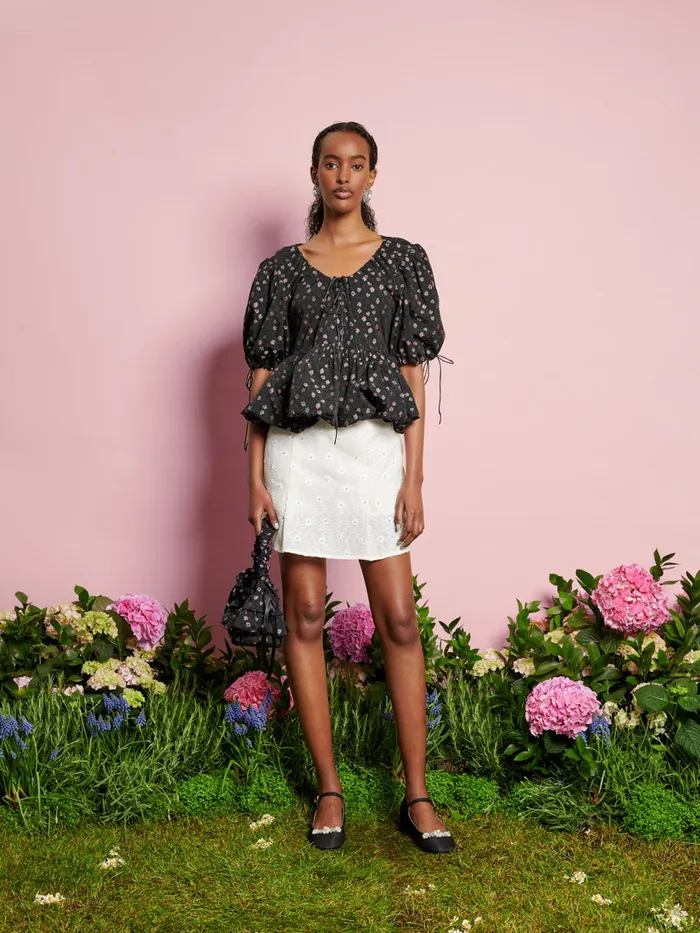 Women Sister Jane Tops DREAM Pepper Floral Top Pink Folral Black