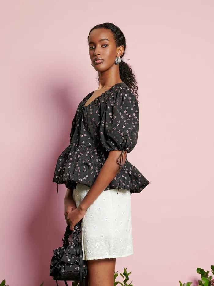 Women Sister Jane Tops DREAM Pepper Floral Top Pink Folral Black