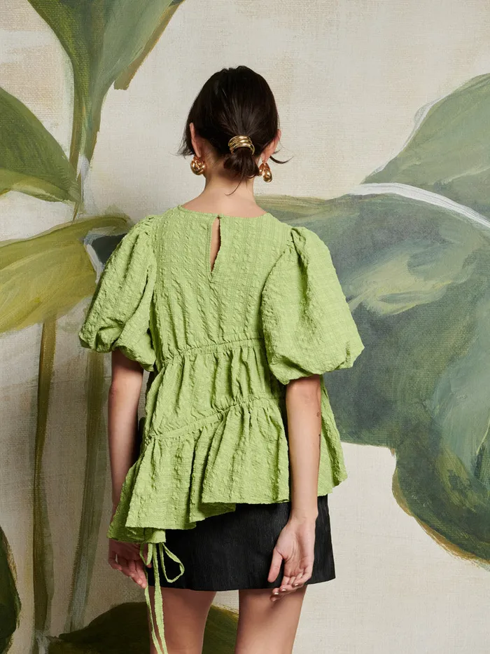 Women Sister Jane Tops Ghospell Lia Ruched Top Bright Green