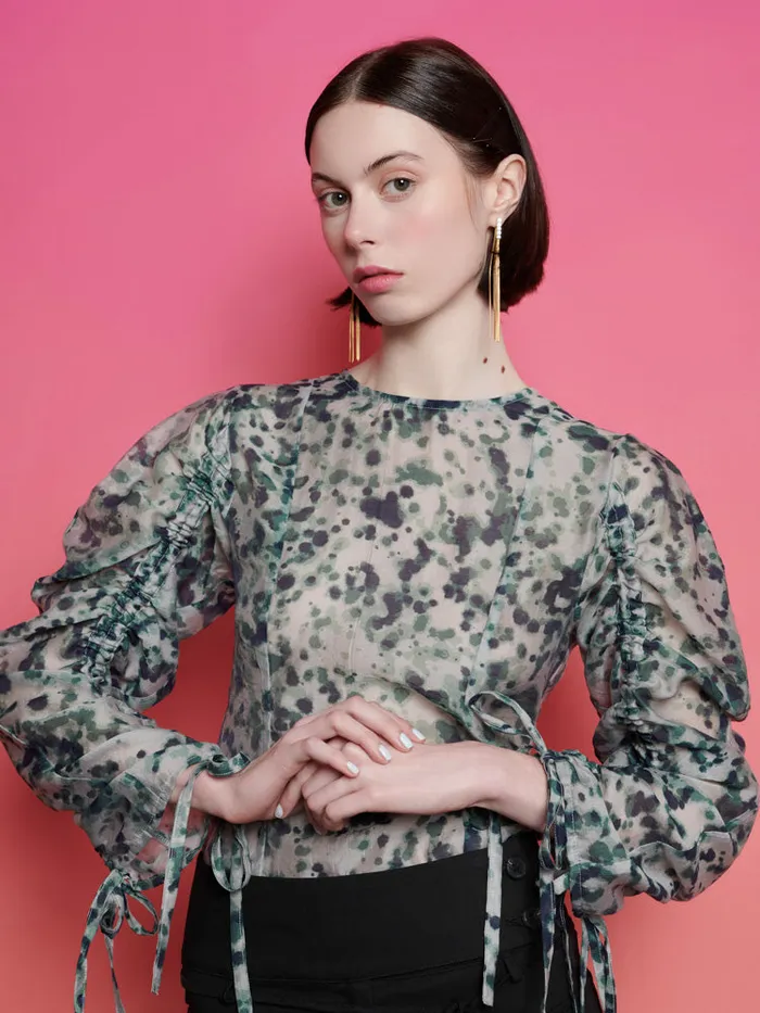 Women Sister Jane Tops Ghospell Nina Printed Top Aquarelle