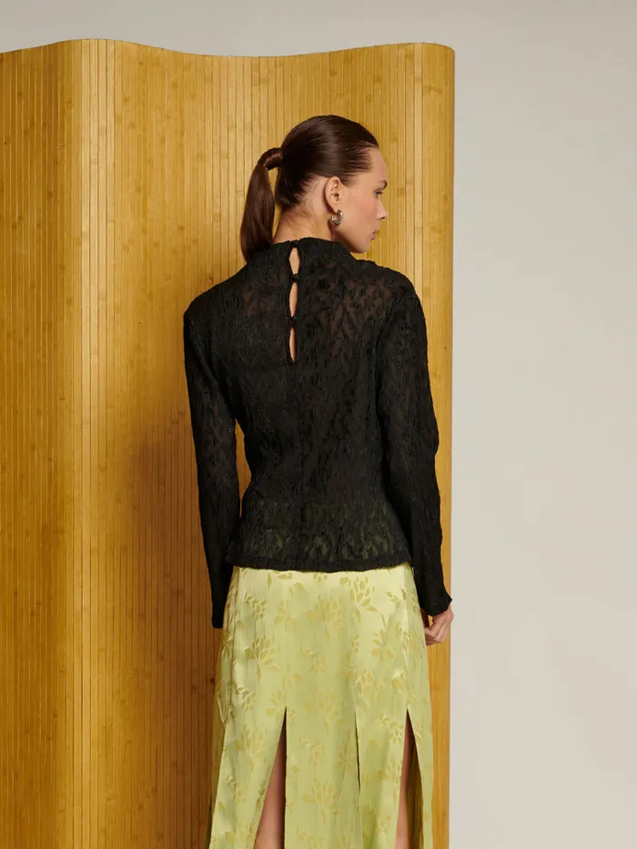 Women Sister Jane Tops Ghospell Sabine Draped Top Coal Black