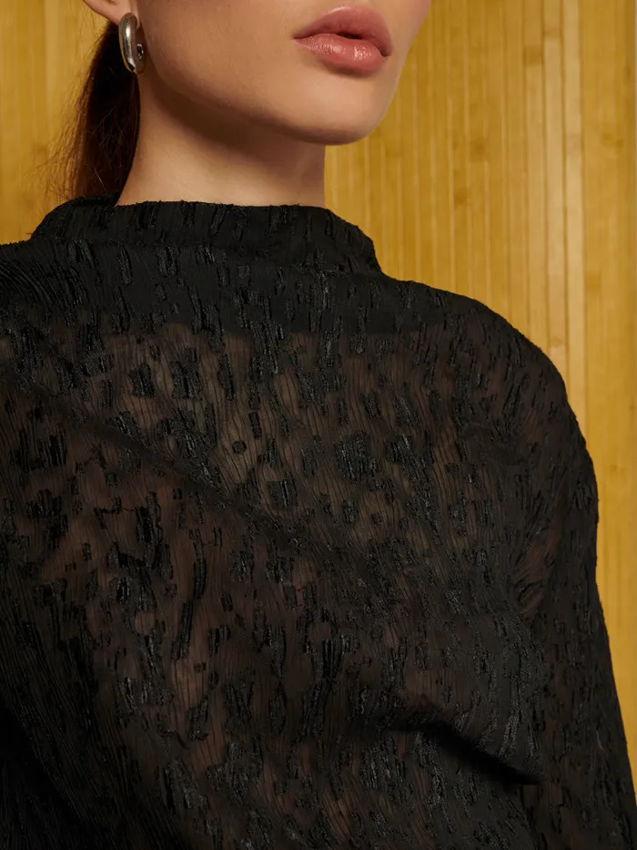 Women Sister Jane Tops Ghospell Sabine Draped Top Coal Black