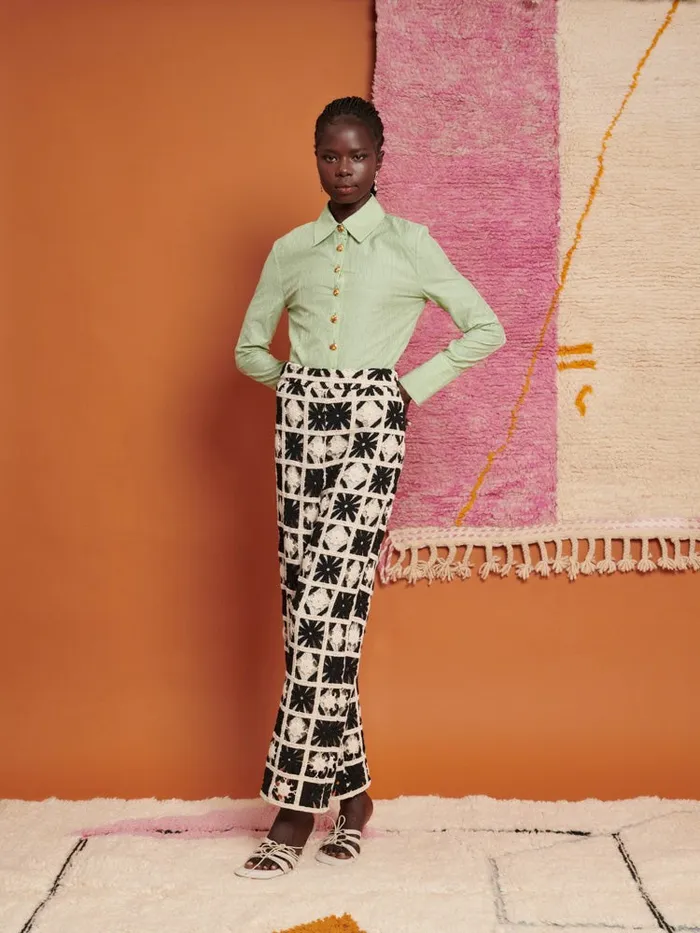 Women Sister Jane Tops Ghospell Thena Fitted Shirt Pistachio Green