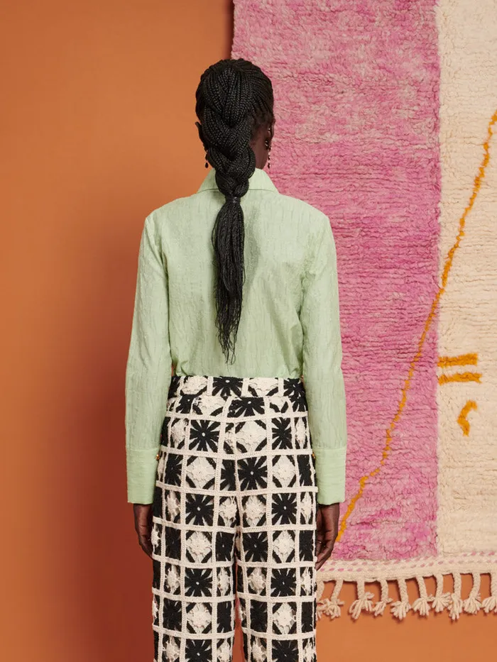 Women Sister Jane Tops Ghospell Thena Fitted Shirt Pistachio Green