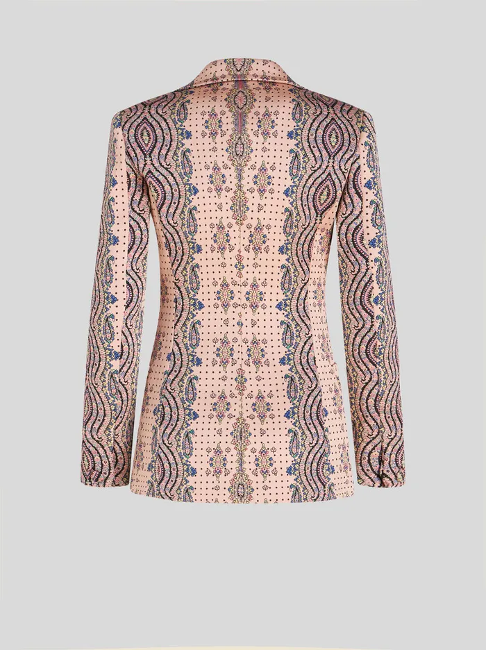 Women Slim Jacquard Jacket With Polka Dots Etro Jackets