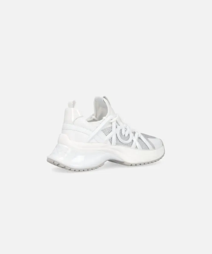 Women Sneakers Pinko Ariel Sneakers With Crystals Whitecrystal Women Sneakers Pinko Ariel Sneakers With Crystals Whitecrystal