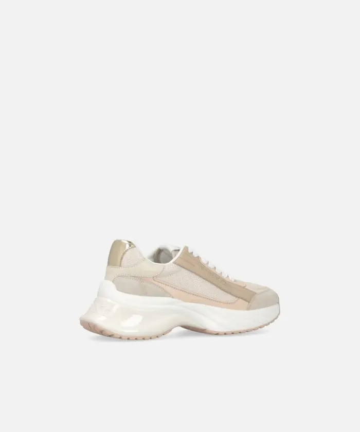 Women Sneakers Pinko Ariel Sneakers With Logo And Leather And Suede Details Nudewhite Women Sneakers Pinko Ariel Sneakers With Logo And Leather And Suede Details Nudewhite