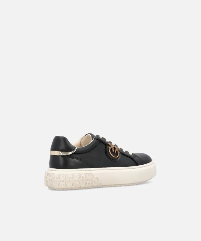 Women Sneakers Pinko Highsoled Flatform Sneakers With Metal Logo Blackplatinum Women Sneakers Pinko Highsoled Flatform Sneakers With Metal Logo Blackplatinum