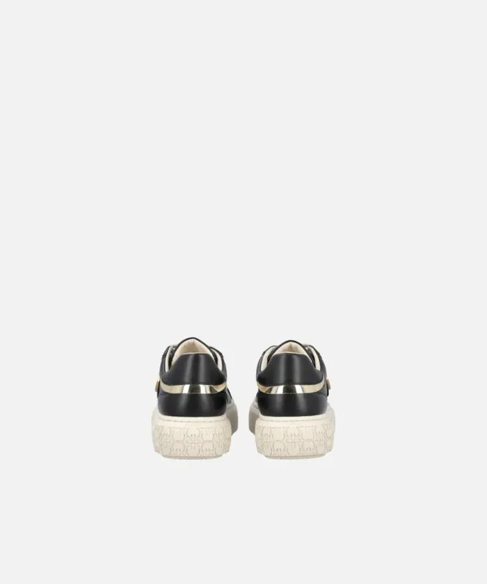 Women Sneakers Pinko Highsoled Flatform Sneakers With Metal Logo Blackplatinum Women Sneakers Pinko Highsoled Flatform Sneakers With Metal Logo Blackplatinum