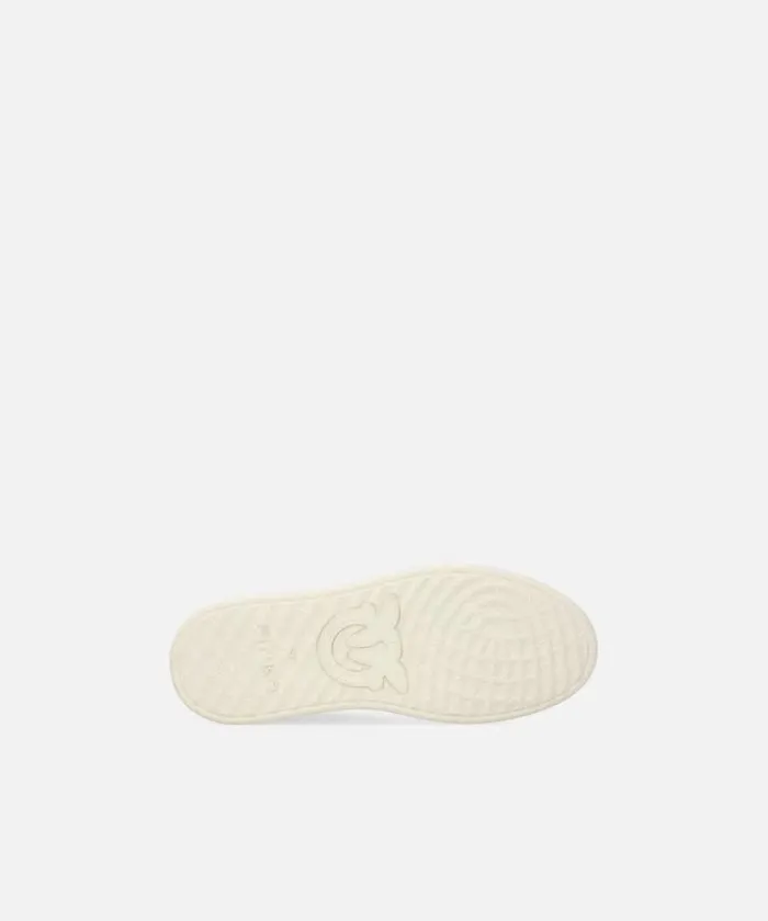 Women Sneakers Pinko Leather Sneakers With Metallic Details Whitesilver Women Sneakers Pinko Leather Sneakers With Metallic Details Whitesilver