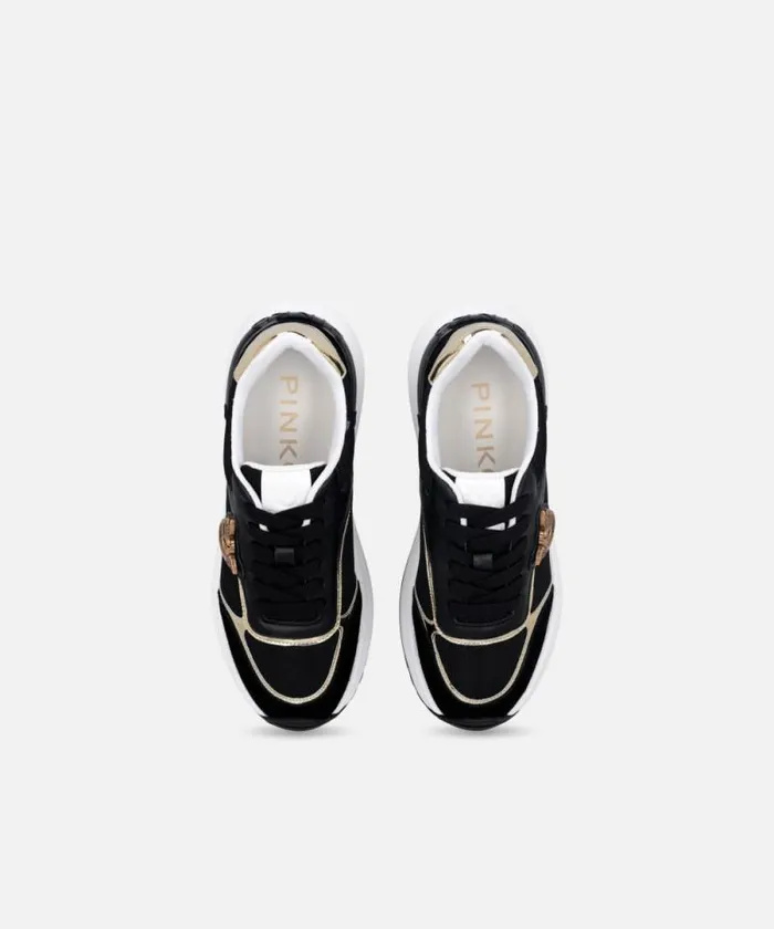 Women Sneakers Pinko Sneakers With Logo And Mirrorfinish Details Blackplatinumwhite Women Sneakers Pinko Sneakers With Logo And Mirrorfinish Details Blackplatinumwhite