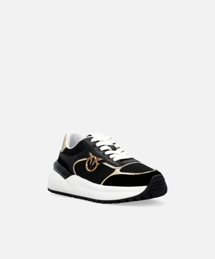 Women Sneakers Pinko Sneakers With Logo And Mirrorfinish Details Blackplatinumwhite Women Sneakers Pinko Sneakers With Logo And Mirrorfinish Details Blackplatinumwhite