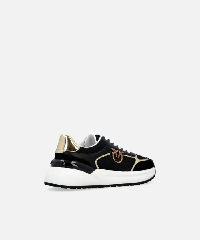 Women Sneakers Pinko Sneakers With Logo And Mirrorfinish Details Blackplatinumwhite Women Sneakers Pinko Sneakers With Logo And Mirrorfinish Details Blackplatinumwhite